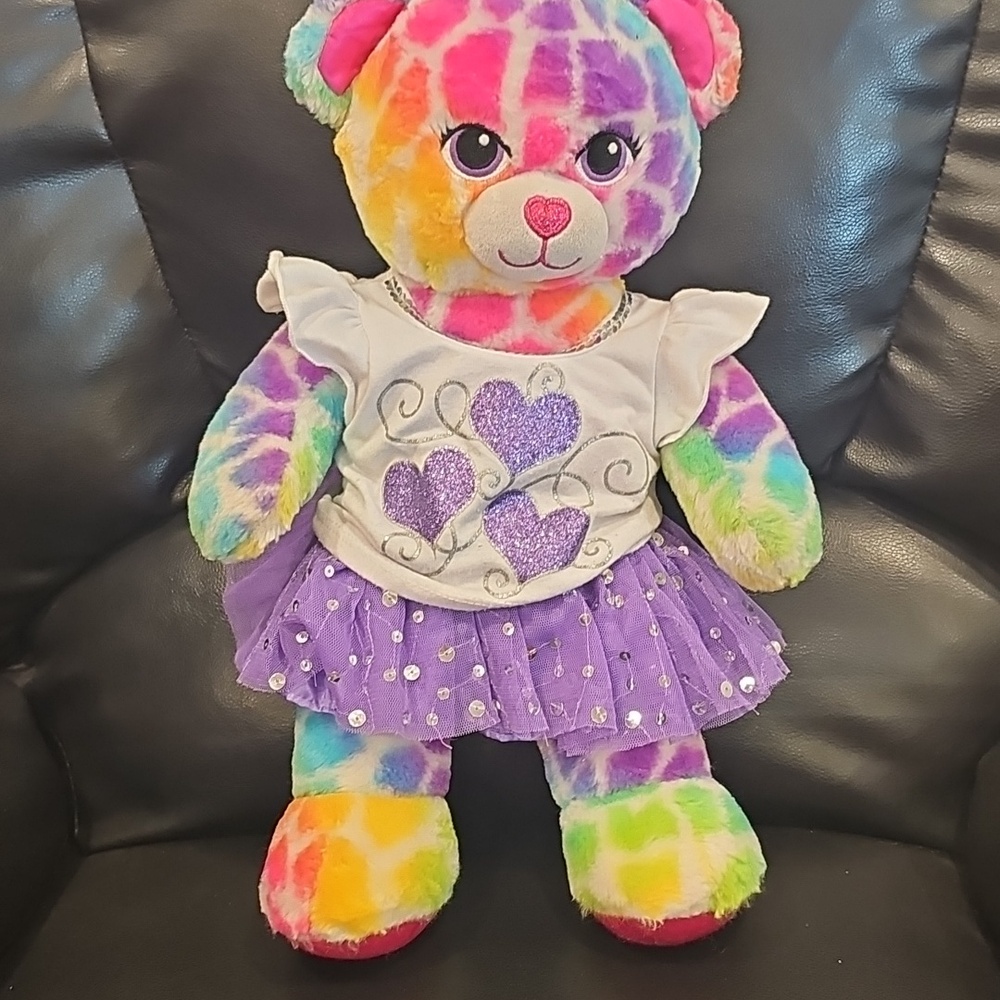 N Purple And White Costum For A Build A Bear Teddy Bear. Bear Not Included! - Picture 1 of 7